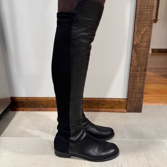Stuart Weitzman Black Nappa 5050 Boot - Picture 3 of 14